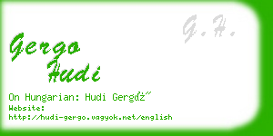 gergo hudi business card